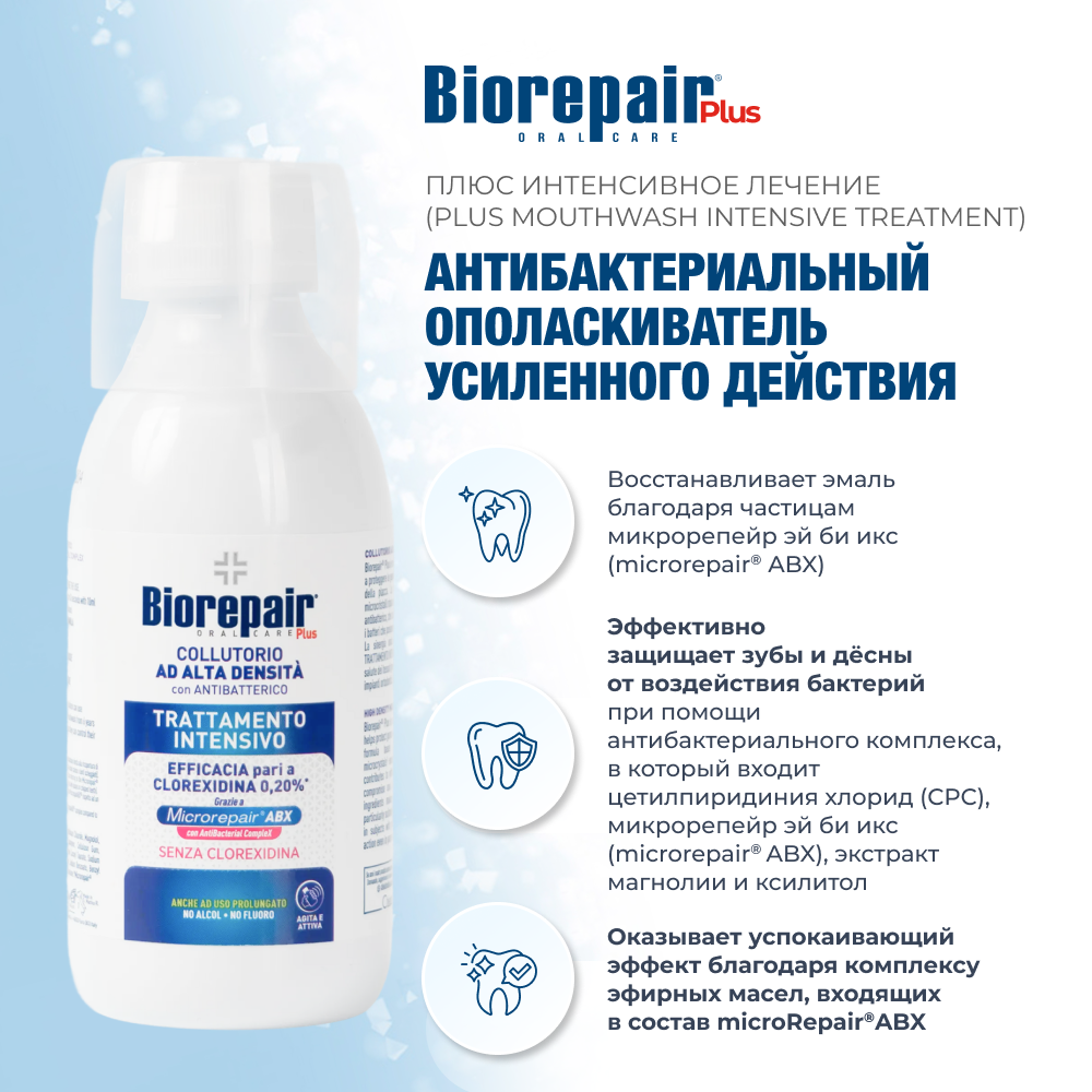 Биорепейр Плюс для антибактериальной защиты зубов