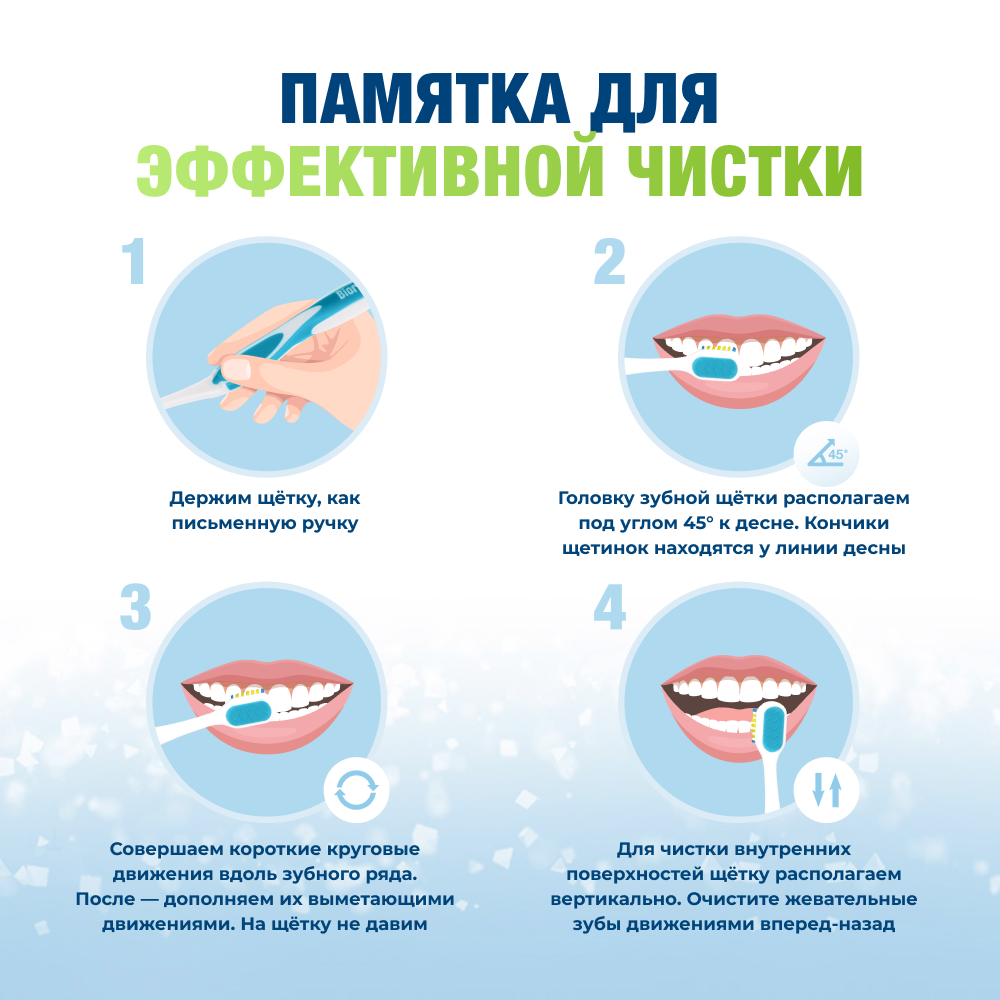 Биорепейр изогнутая детская от 6 до 12 лет (голубая)
