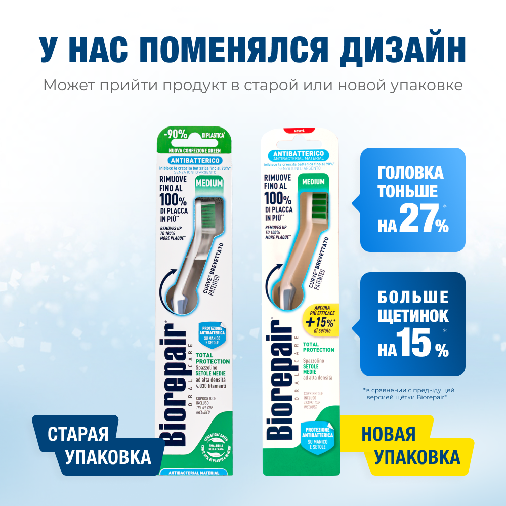 Биорепейр средней жёсткости изогнутая для комплексной защиты (голубая)
