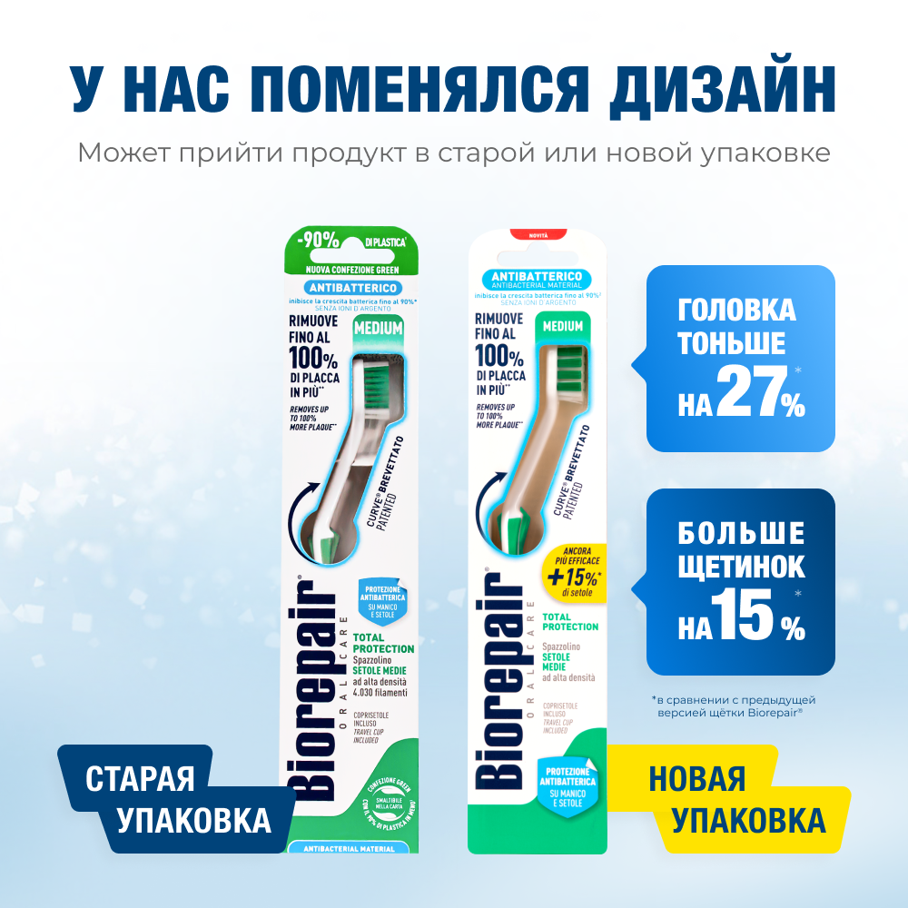 Биорепейр средней жёсткости изогнутая для комплексной защиты (зелёная)