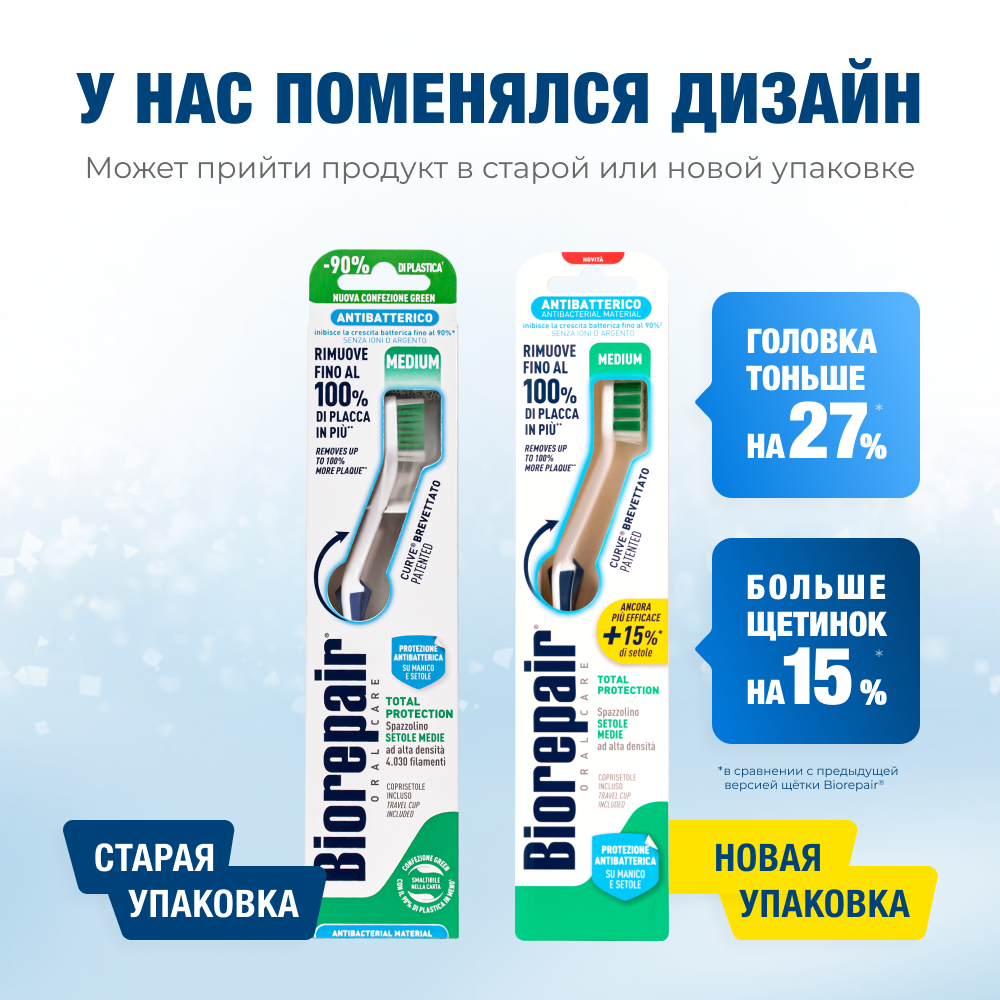 Биорепейр средней жёсткости изогнутая для комплексной защиты (синяя)