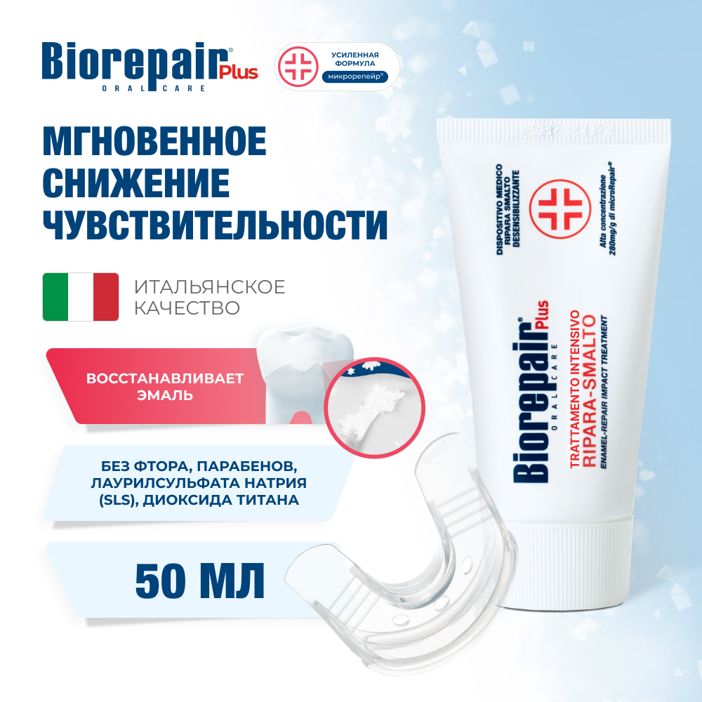 Зубная паста Биорепейр Плюс для снижения чувствительности и восстановления эмали зубов