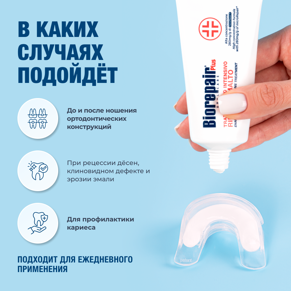 Зубная паста Биорепейр Плюс для снижения чувствительности и восстановления эмали зубов