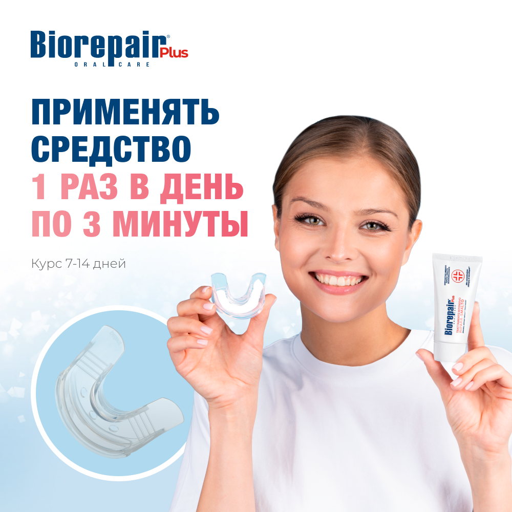 Зубная паста Биорепейр Плюс для снижения чувствительности и восстановления эмали зубов