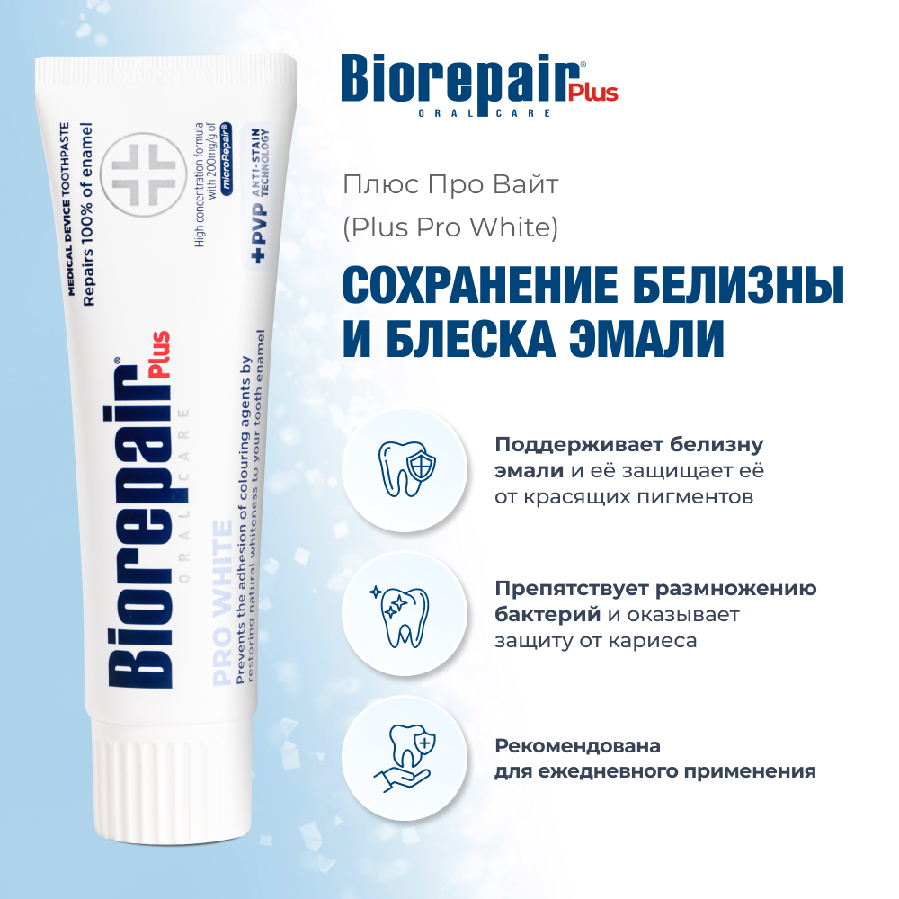 Зубная паста Биорепейр Плюс Про Вайт