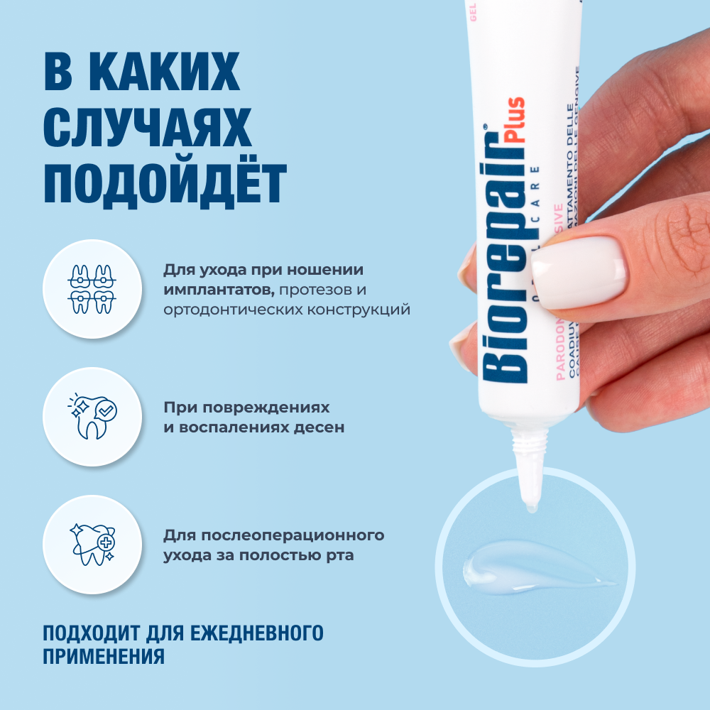 Биорепейр Плюс Пародонтгель интенсивный успокаивающий гель 20 мл