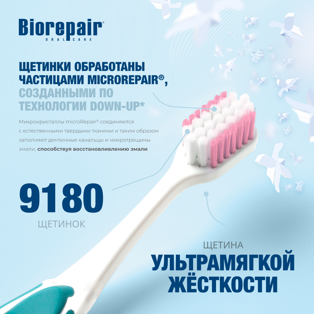 Biorepair<sup>®</sup> Gum Protection Ultra Soft Зубная щетка для десен Ультра-мягкая Бирюзовая