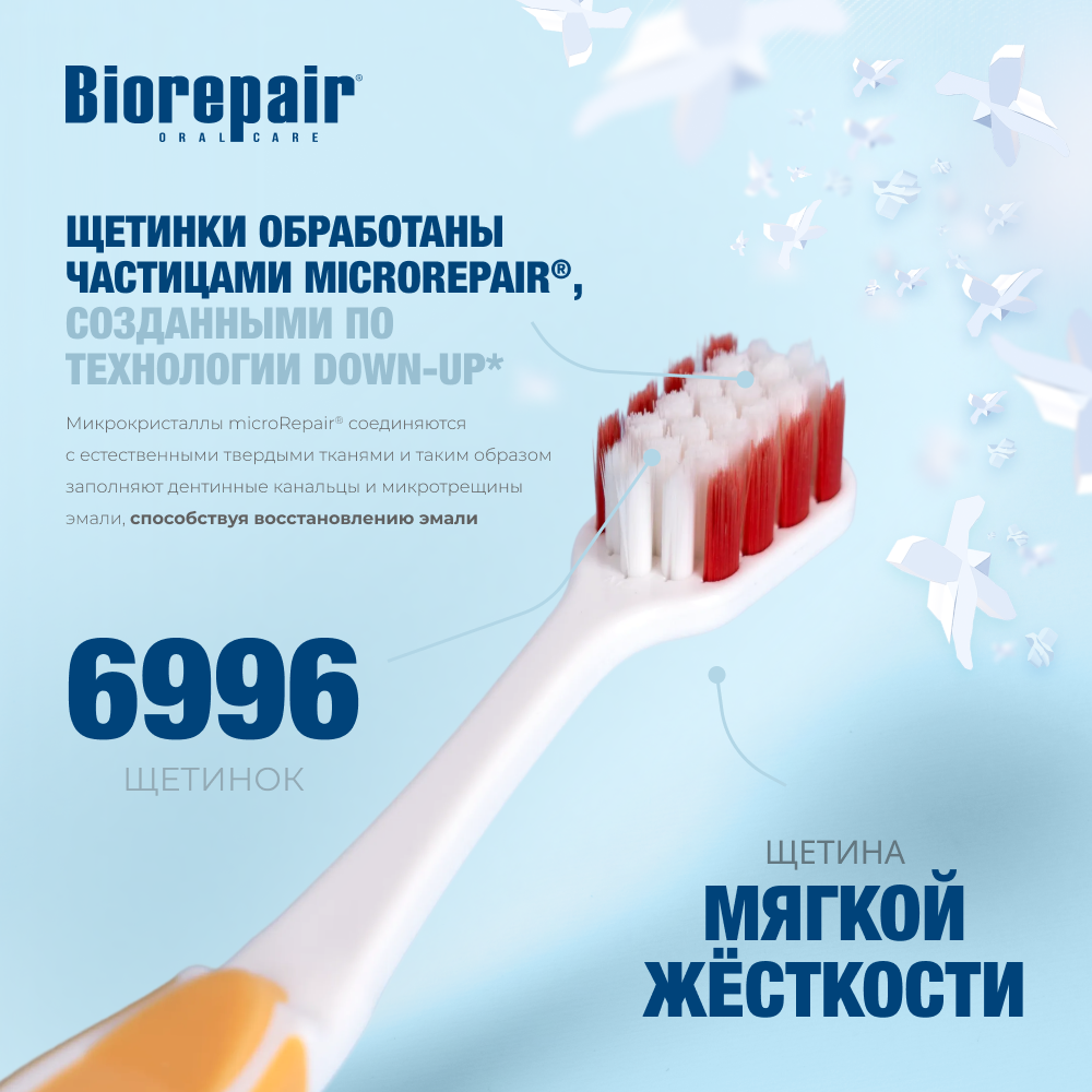 Зубная щетка мягкая Оранжевая