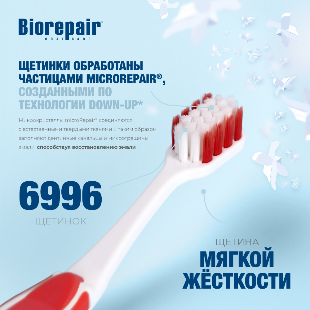 Зубная щетка мягкая Красная
