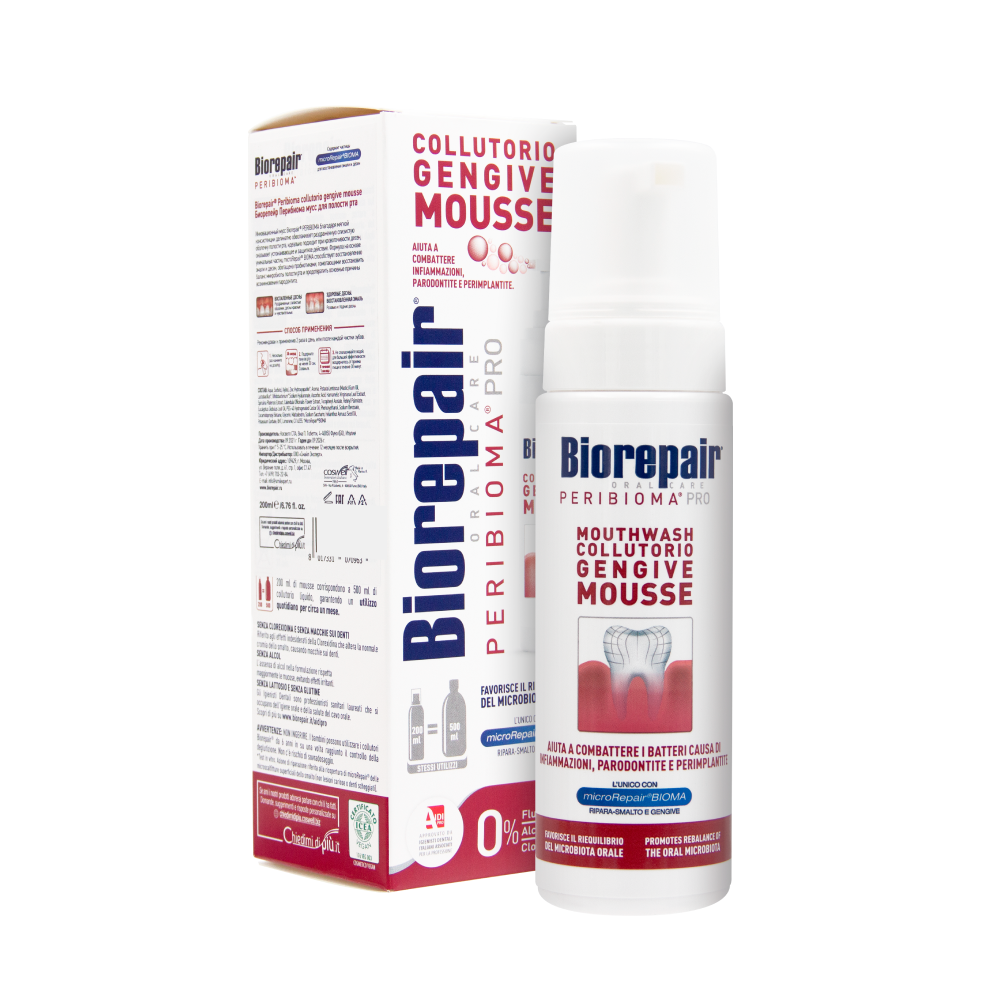 Биорепейр Перибиома Про Мусс Ополаскиватель для полости рта, 200 мл