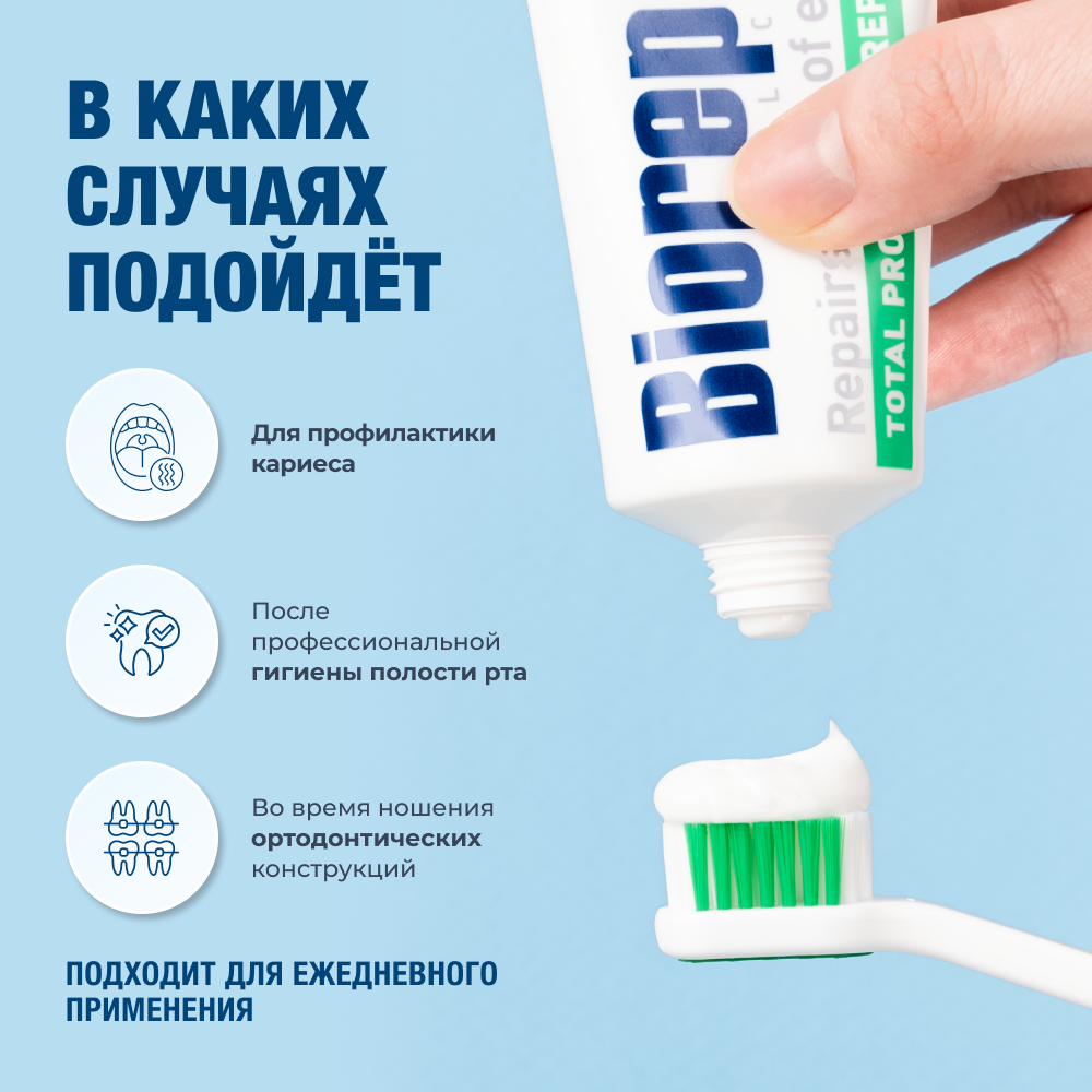 Биорепейр комплексная защита зубная паста 75 мл
