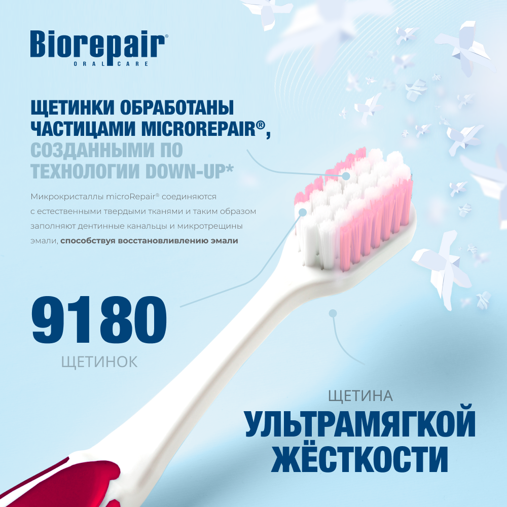 Biorepair<sup>®</sup> Gum Protection Ultra Soft Зубная щетка для десен Ультра-мягкая Бордовая