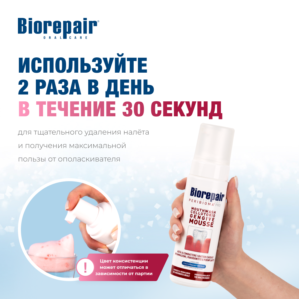 Биорепейр Перибиома Про Мусс Ополаскиватель для полости рта, 200 мл