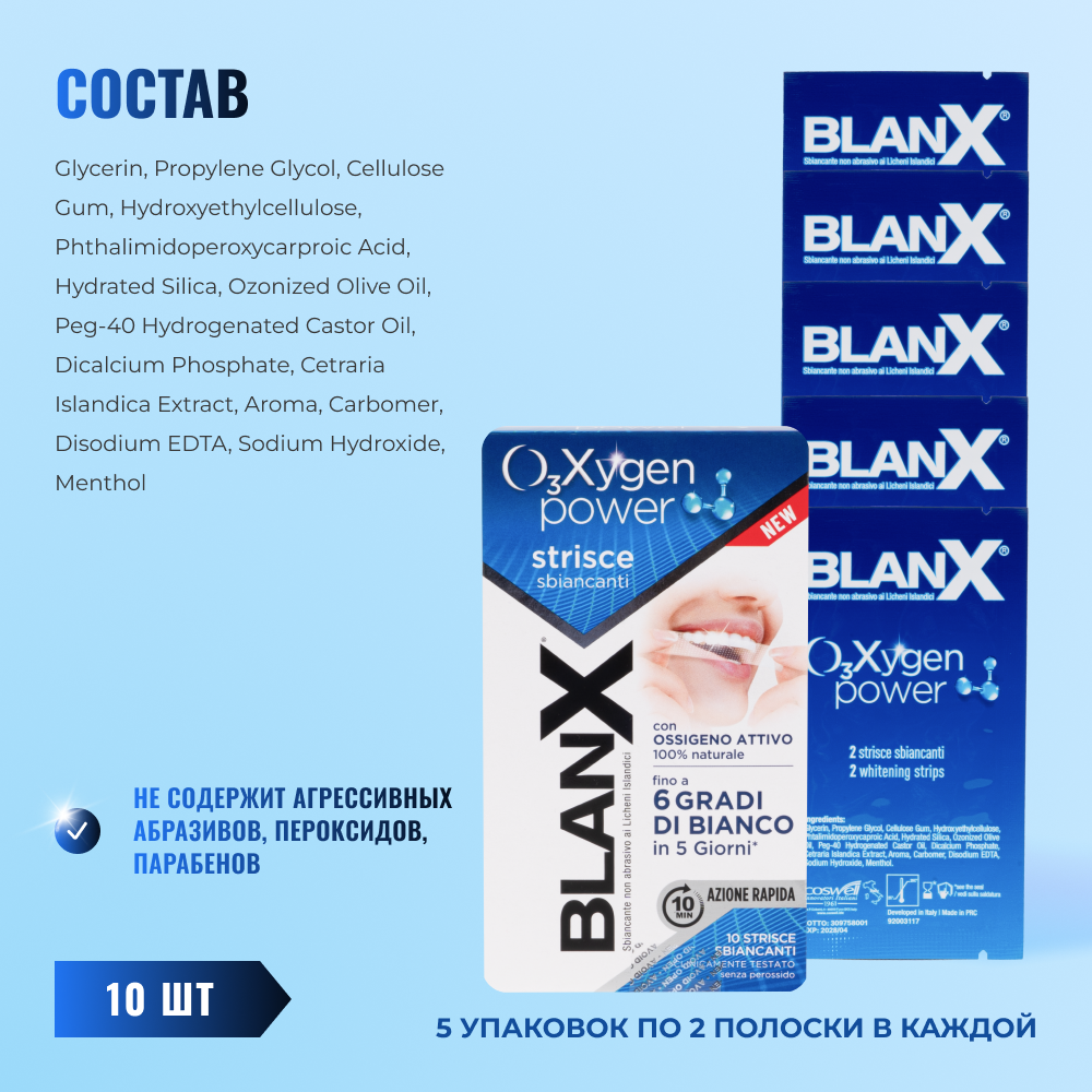 Blanx O3Xygen Power Whitening Strips / Отбеливающие полоски